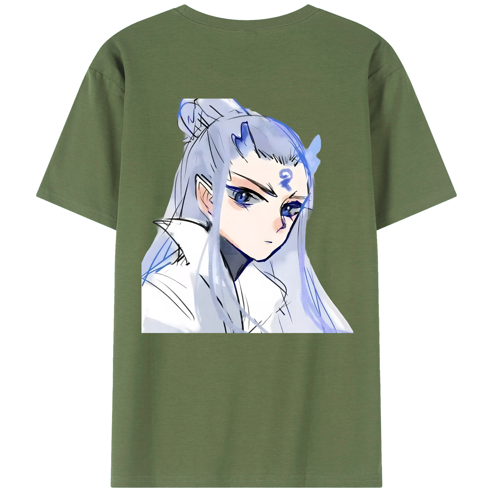 （画像用） Ne Zha 2 ナタ 魔童の大暴れ 綿100％ メンズ半袖Tシャツ（バックプリント） 通気性